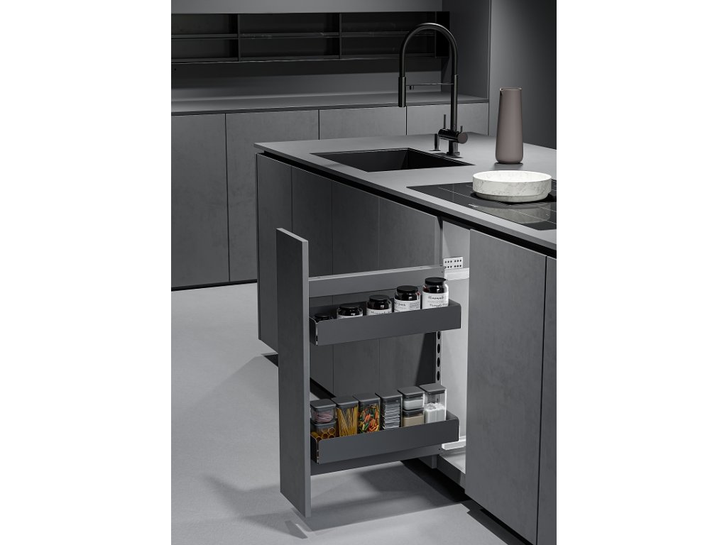 Cemux IRON Line 15-3D plné dno s tlumením antracit