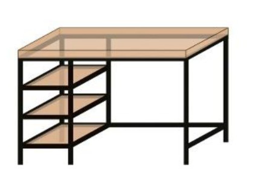 K20 systém pracovní stůl černý mat