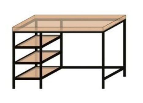 K20 systém pracovní stůl černý mat - 1200x800x600 mm