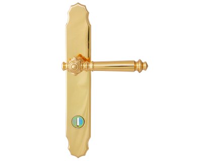 Antique bezpečnostní kování K1 klika/klika lesklá mosaz