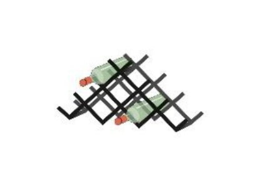 K20 systém vinotéka pro 10 lahví černý mat