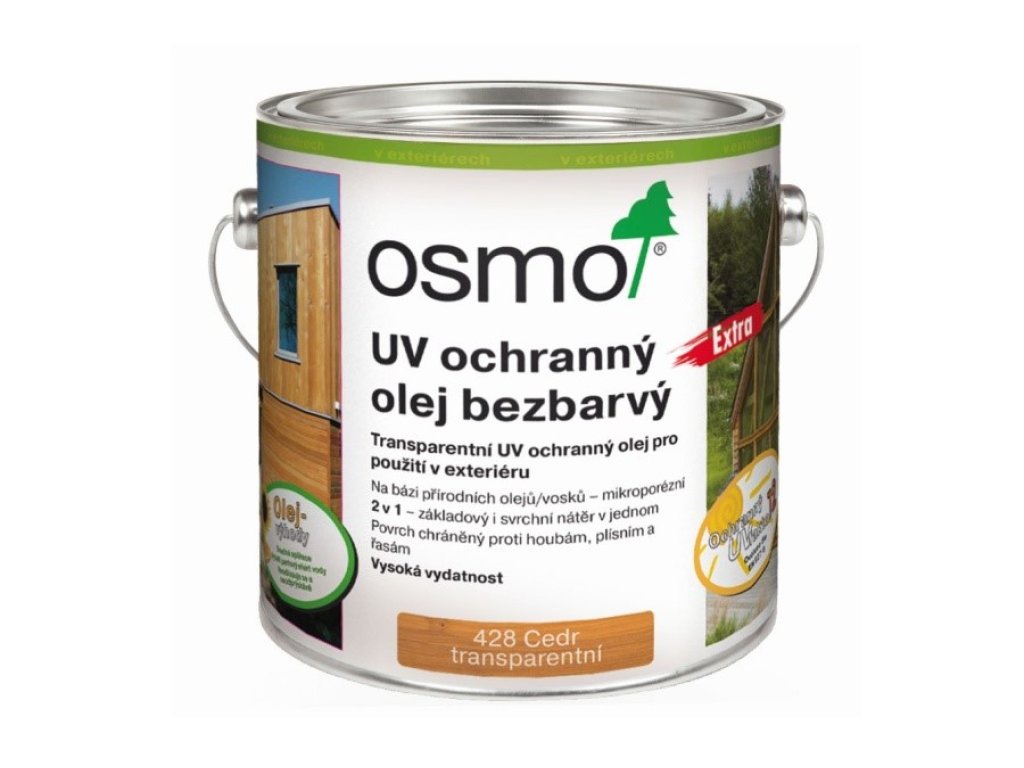 OSMO UV Ochranný olej Barevný Extra 428 Cedr