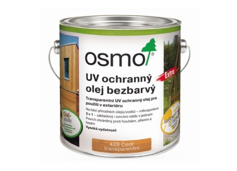 OSMO UV Ochranný olej Barevný Extra 428 Cedr - 0,75 l
