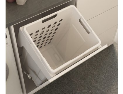 Prádelní výklopný koš 450 mm 48 L bílý
