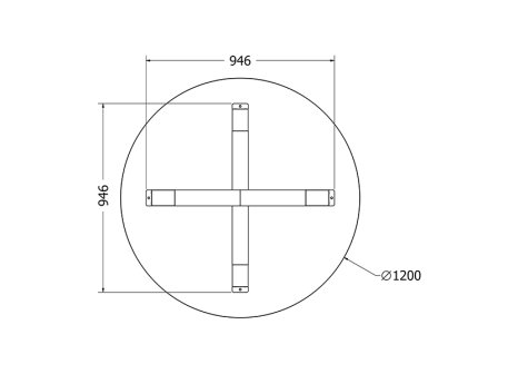Stolová podnož ARTEZA 120