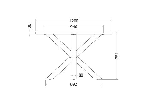 Stolová podnož ARTEZA 120