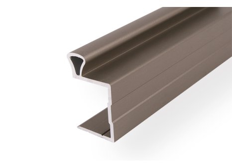 ALUPROFIL- lišta úchytková Pluton 18 mm 2,70 m - Bronz