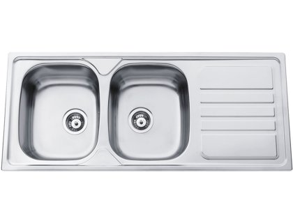 Sinks OKIO 1200 DUO V matný 0,7 mm