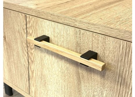Úchytka Stela dřevěná dub lak/ černě mořený