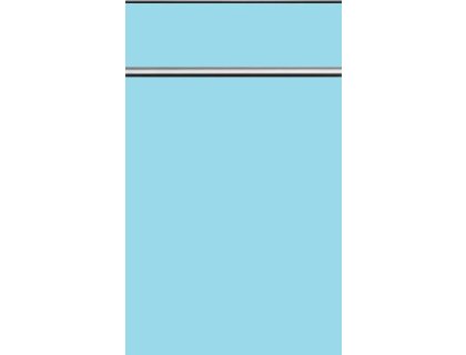 Dvířka jednostranný vysoký LESK bílá - tvar UKS-11