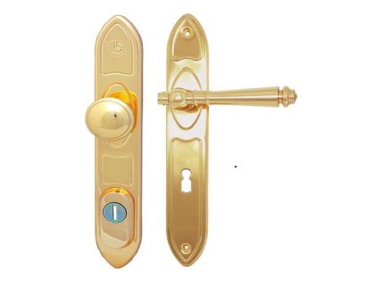 Tradition bezpečnostní kování K1 klika/koule lesklá mosaz