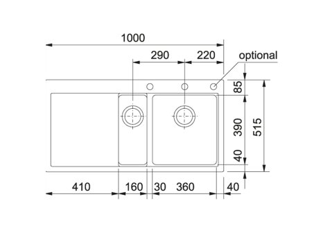 Franke dřez MTG 651-100 odkap vlevo