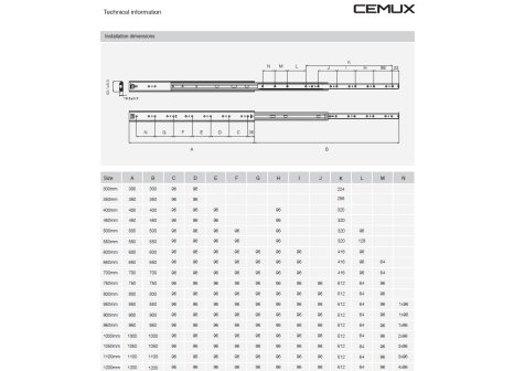 Plnovýsuv kuličkový vysoce zátěžový 100 kg bez dotlumení
