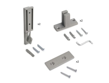 ZERO sada pro ukotvení profilu zeď/ zeď kamenná šedá