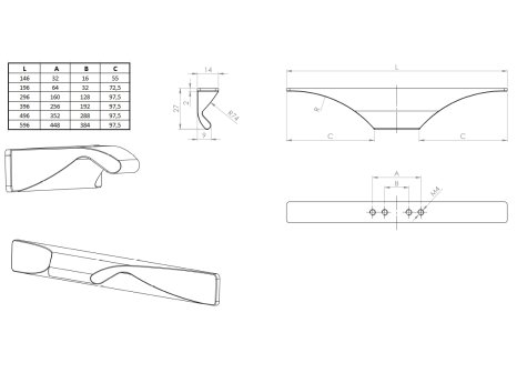 Úchytka TENDE černá mat