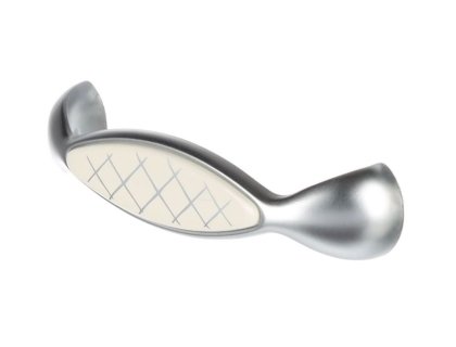 Úchytka Anika matný chrom/ porcelán