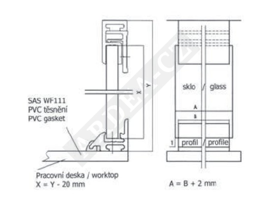 Waterfall profil WF6 hliník- 3 m