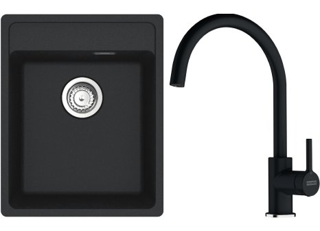 Franke dřez MRG 610-37  RTL + FC 6018 - Černá metalická, Onyx