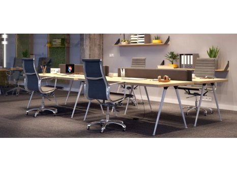 Stolová noha výkyvná 710 mm bílá