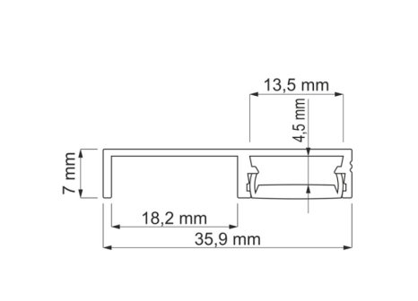 LED profil FLOOR LINE 3 m černý + krytka mléčná