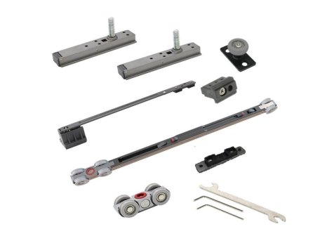 Cemux STARSHIP MINIMAL sada kování pro posuvné rámové dveře 100kg/3m tlumení