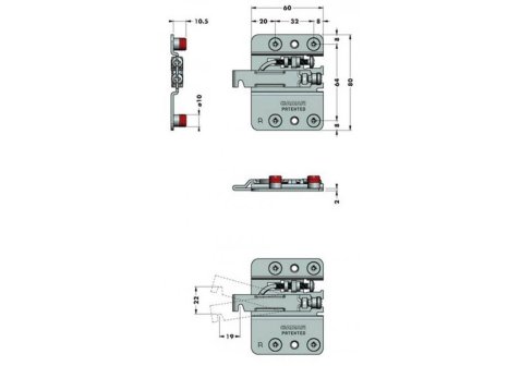 Rektifikační závěs CAMAR 807 RV levý k zafrézování