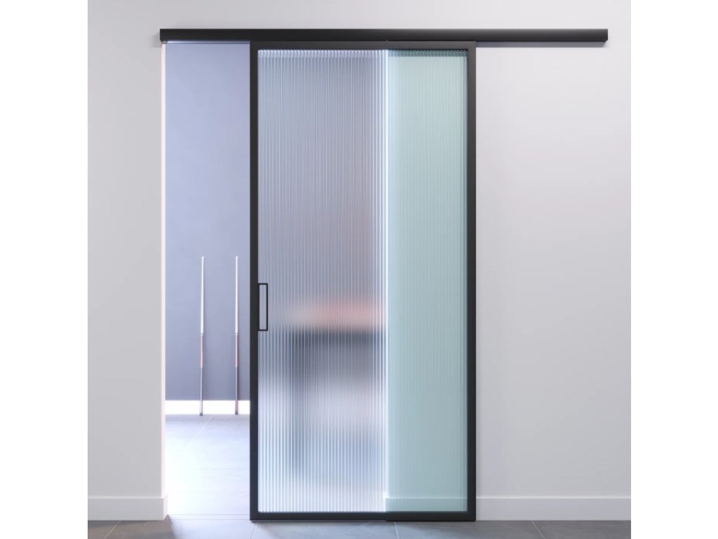 Cemux STARSHIP MINIMAL sada kování pro posuvné rámové dveře 60kg/3m tlumení