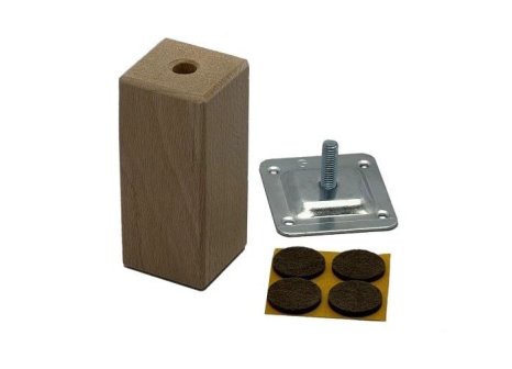 Nábytková nožka Lila buk lakovaný 45 x 45 mm