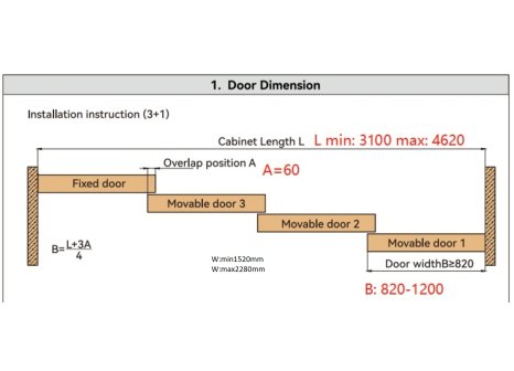 Cemux STARSHIP sada kaskáda 3+0 pro rámové posuvné dveře s tlumením