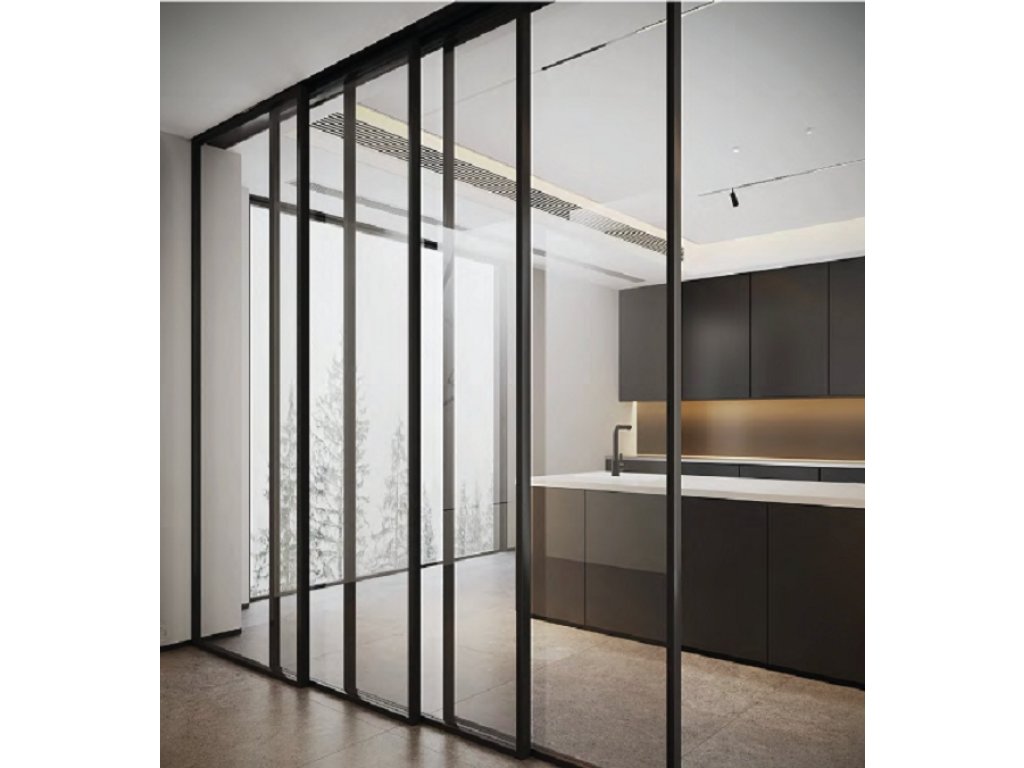 Cemux STARSHIP sada kaskáda 3+0 pro rámové posuvné dveře s tlumením