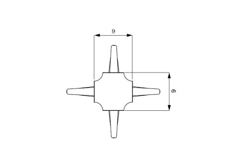 Cemux příborník VARIO spojka kříž antracit