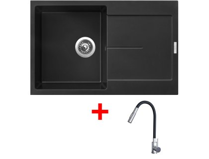 Set Sinks ULTIMA 790 + baterie ELASTA S nerez/černá