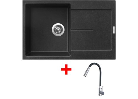 Set Sinks ULTIMA 790 + baterie ELASTA S nerez/černá