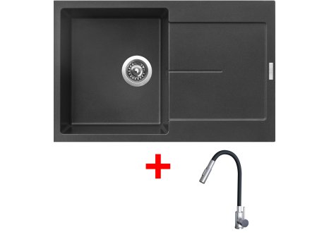 Set Sinks ULTIMA 790 + baterie ELASTA S nerez/černá