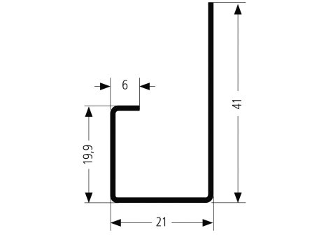 Montážní profil pro vestavnou troubu k S159, S160 nerez broušená