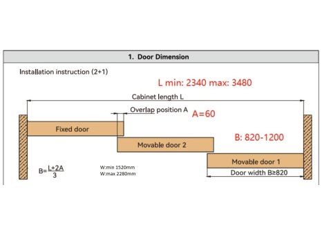 Cemux STARSHIP sada kaskáda 2+0 pro rámové posuvné dveře s tlumením