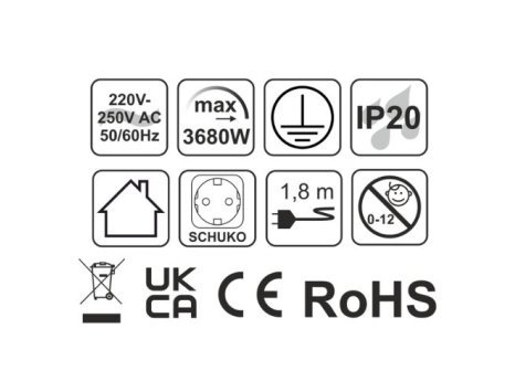 Design Light otevírací zásuvka FLATBOX 3x 230V černá