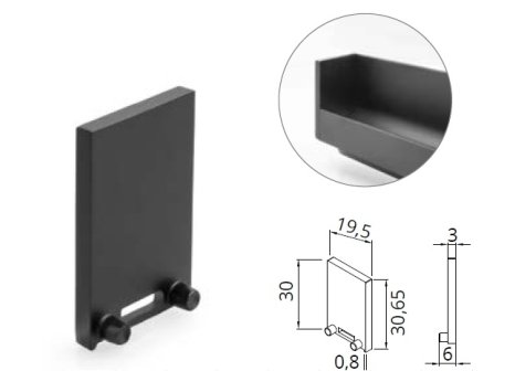 Narážecí úchytový profil Art 3 m černá mat