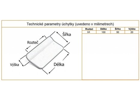 Úchytka Nela černá