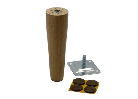 Nábytková nožka Linda dub lakovaný průměr 25/45 mm