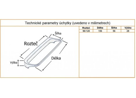 Úchytka kovová LENY černá matná