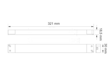 LED napáječ 24V 150W SLIM LONG bez kabelu