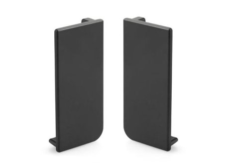 Gola dvířkový J profil plná koncovka - Černá matná