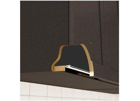 Úchytový profil LED LL-07 jednostranný černá mat + krytka mléčná 3 m