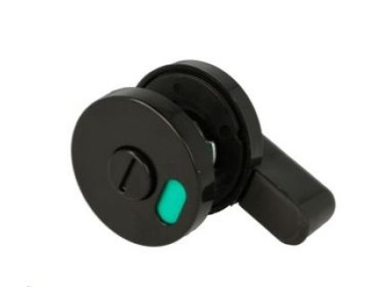 Kování pro WC boxy knoflík s ukazatelem plast černý