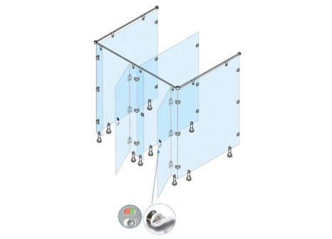 Kování pro WC boxy knoflík s ukazatelem