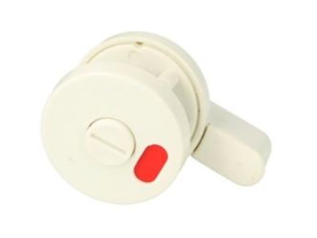 Kování pro WC boxy knoflík s ukazatelem plast bílý