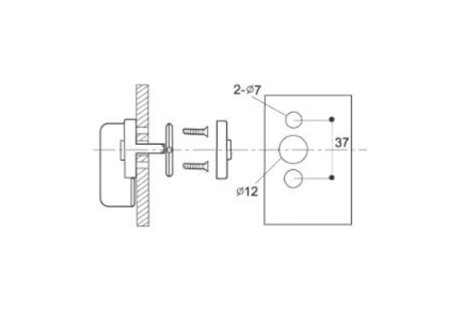 Kování pro WC boxy knoflík s ukazatelem plast bílý