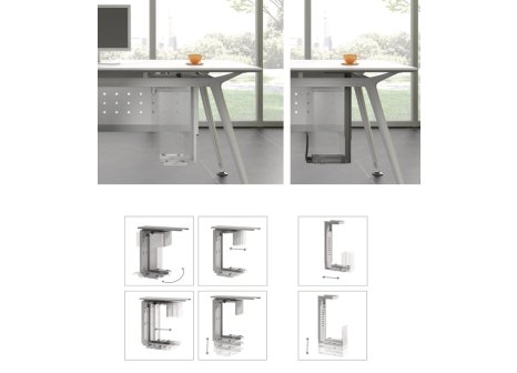 Držák PC s regulací černý