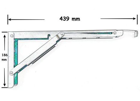 Stolová sklopná vzpěra bílá